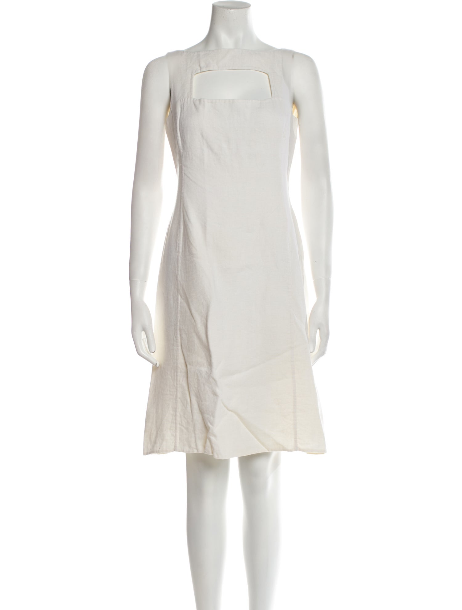 Oscar de la Renta Linen Knee-Length Dress